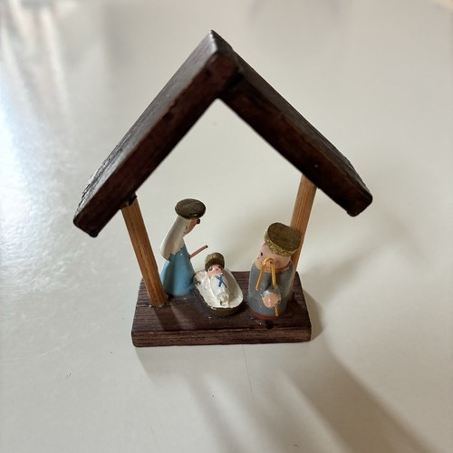Miniatur weihnachtskrippe holz - miniatur,