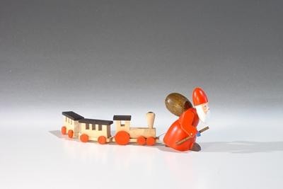 Weihnachtsmann mit eisenbahn - weihnachtsmann,