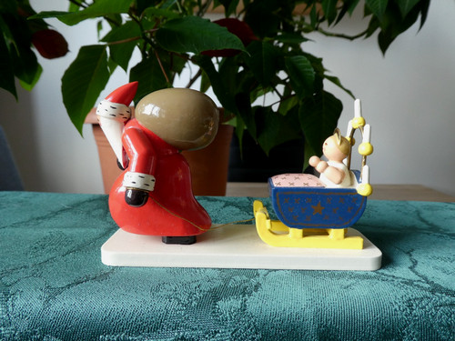 Weihnachtsmann mit schlitten - weihnachtsmann,
